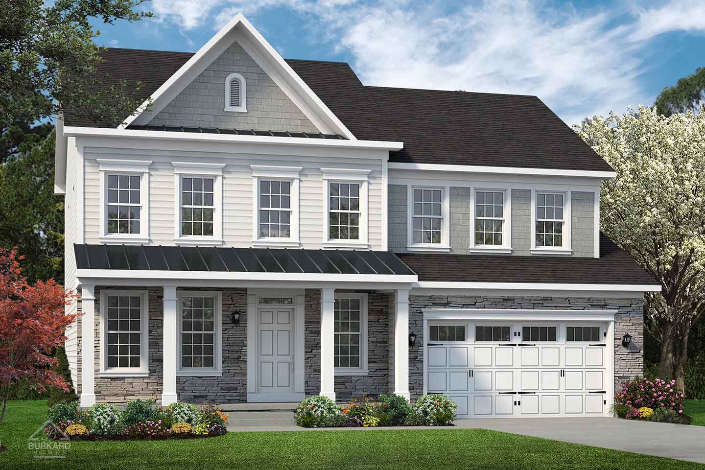 Severn Rendering D Snow Siding & Gray Shake